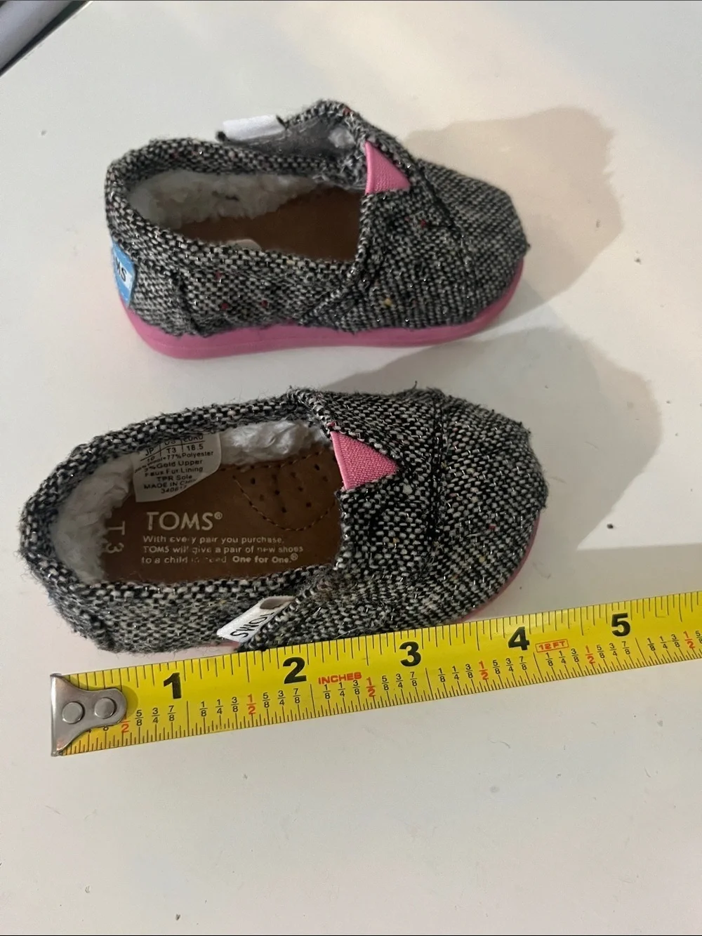 Toms Baby Girls Tweed Shoes Size T3